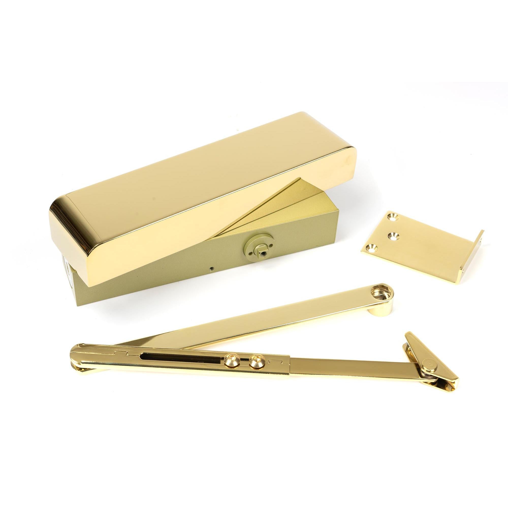 Polished Brass Size 2-5 Door Closer & Cover | From The Anvil - Door Closer & Cover - From The Anvil - Yester Home