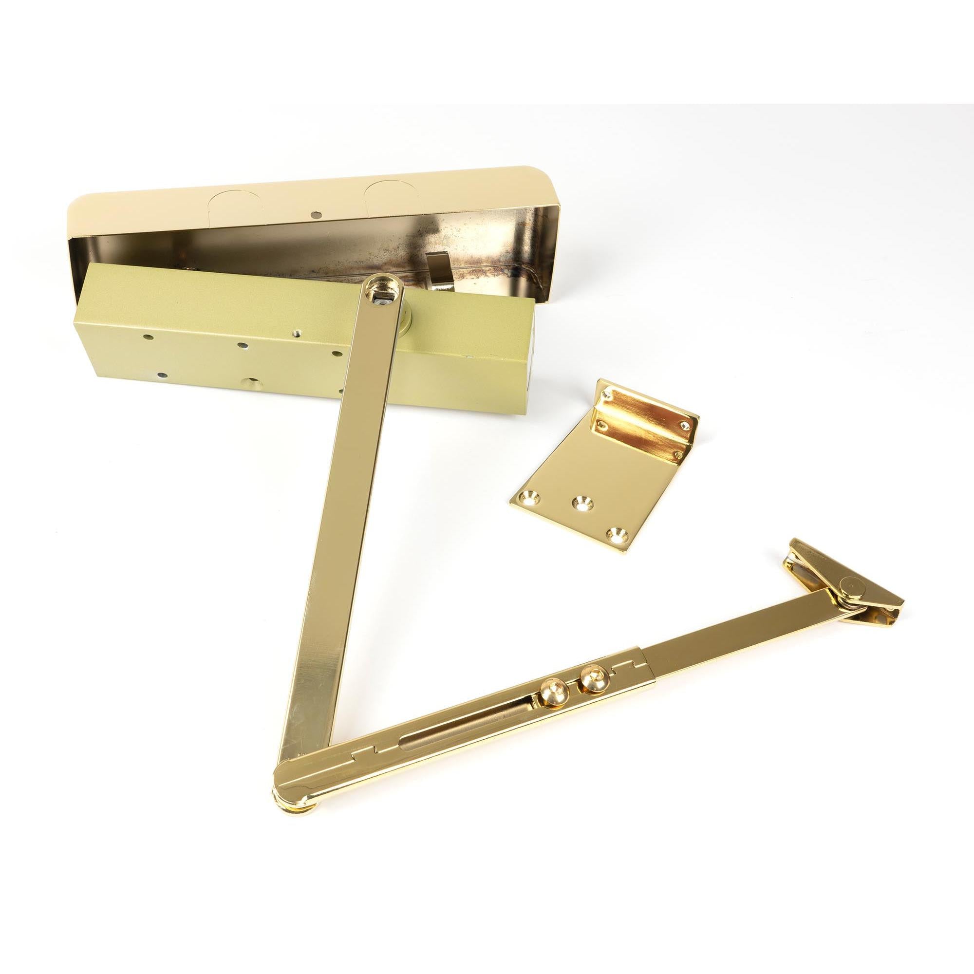 Polished Brass Size 2-5 Door Closer & Cover | From The Anvil - Door Closer & Cover - From The Anvil - Yester Home