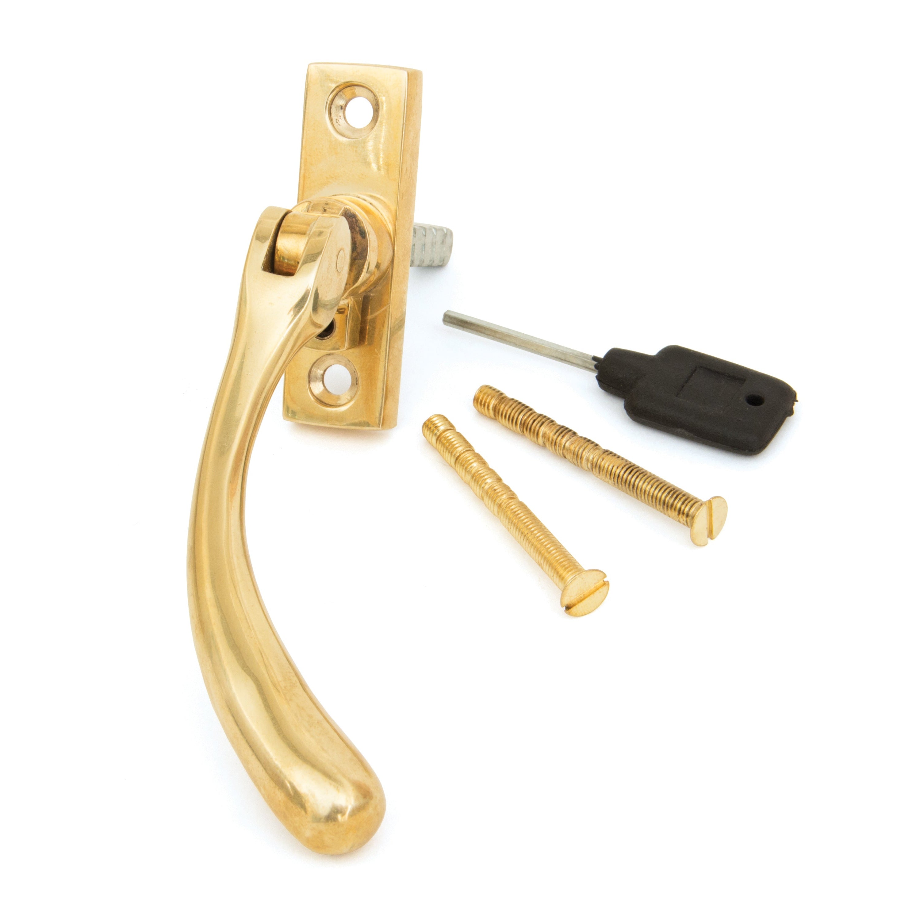 Polished Brass Slim Peardrop Espag - RH | From The Anvil-Espag. Fasteners-Yester Home