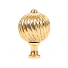 Polished Brass Spiral Cabinet Knob - Large | From The Anvil-Cabinet Knobs-Yester Home