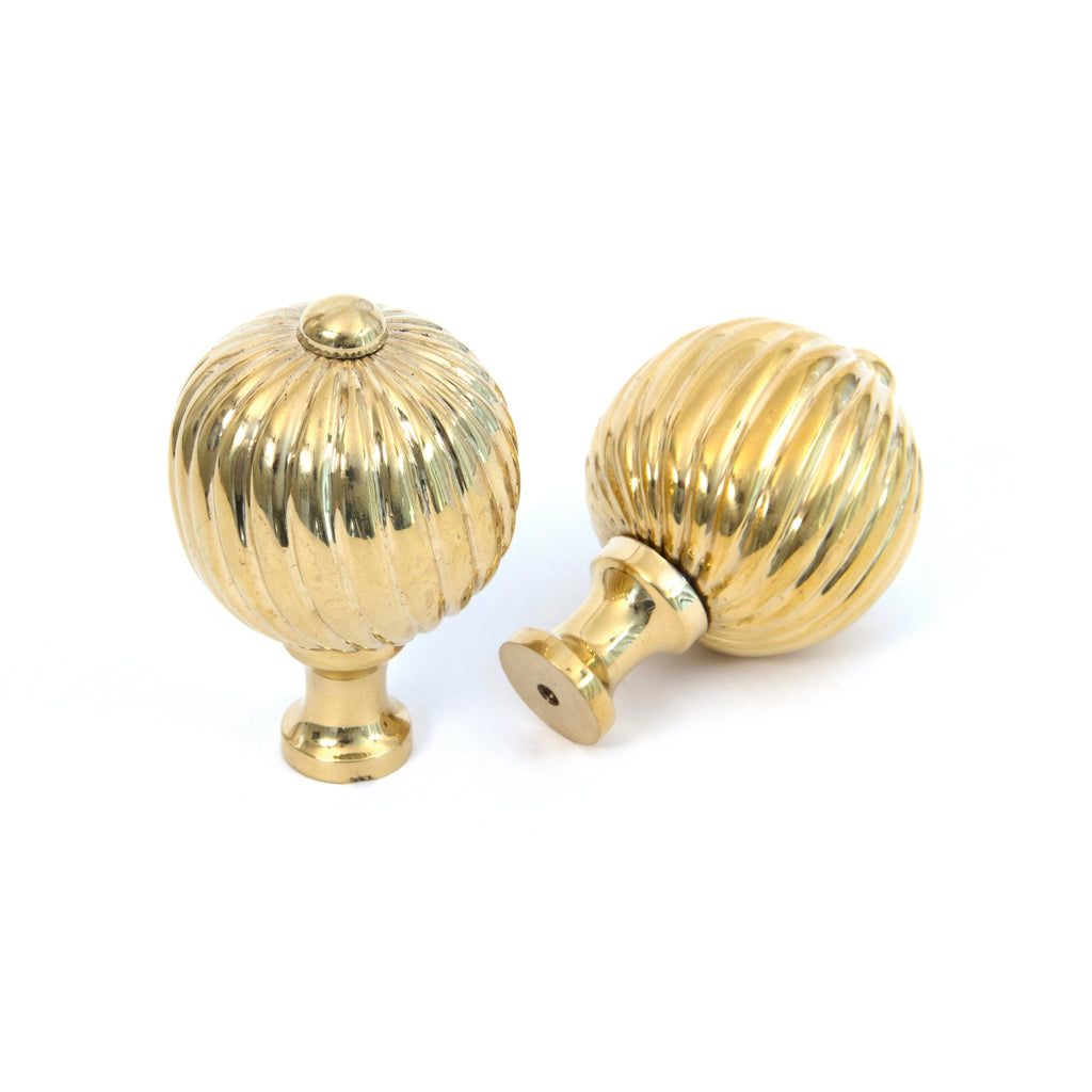 Polished Brass Spiral Cabinet Knob - Large | From The Anvil