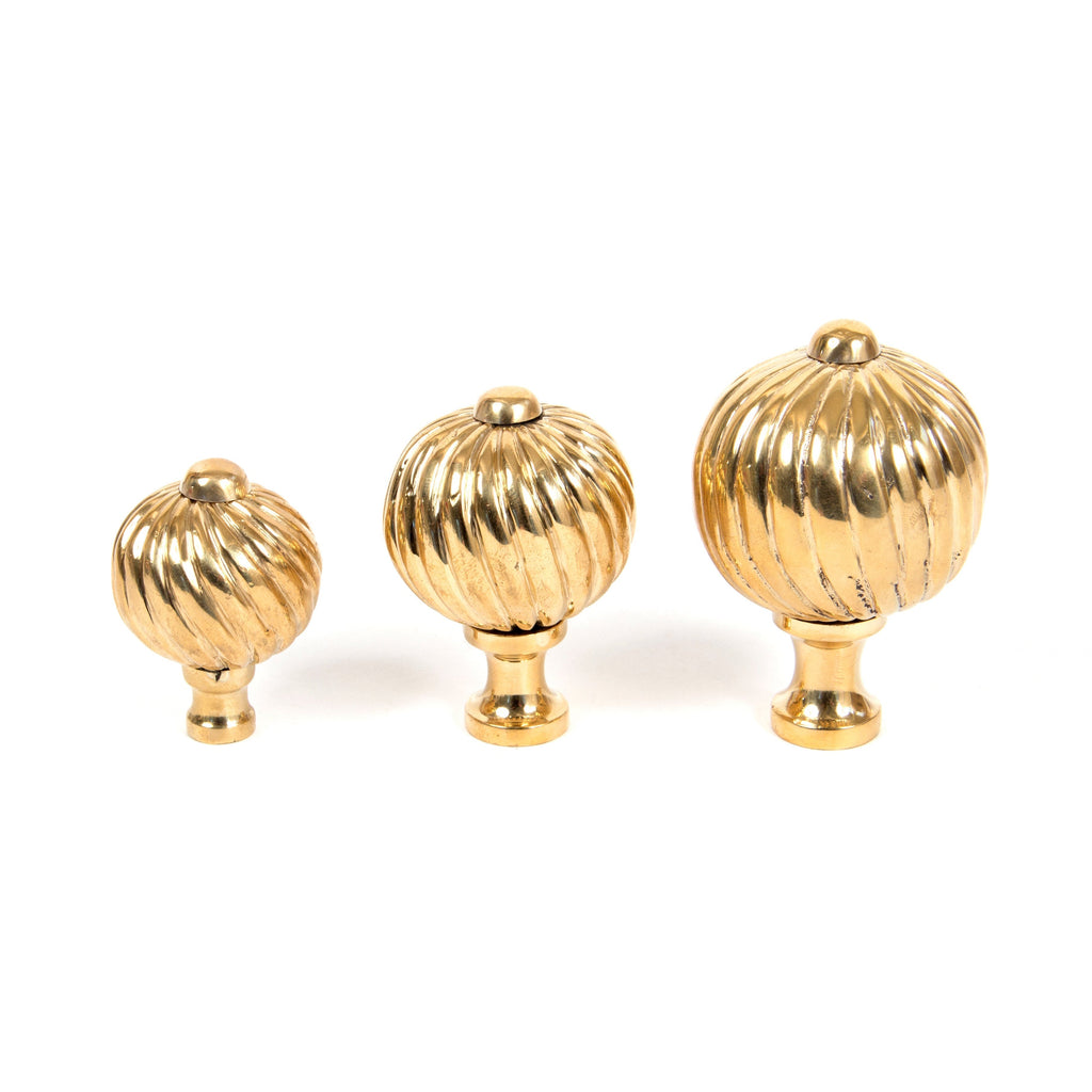 Polished Brass Spiral Cabinet Knob - Large | From The Anvil-Cabinet Knobs-Yester Home