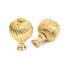 Polished Brass Spiral Cabinet Knob - Medium | From The Anvil-Cabinet Knobs-Yester Home