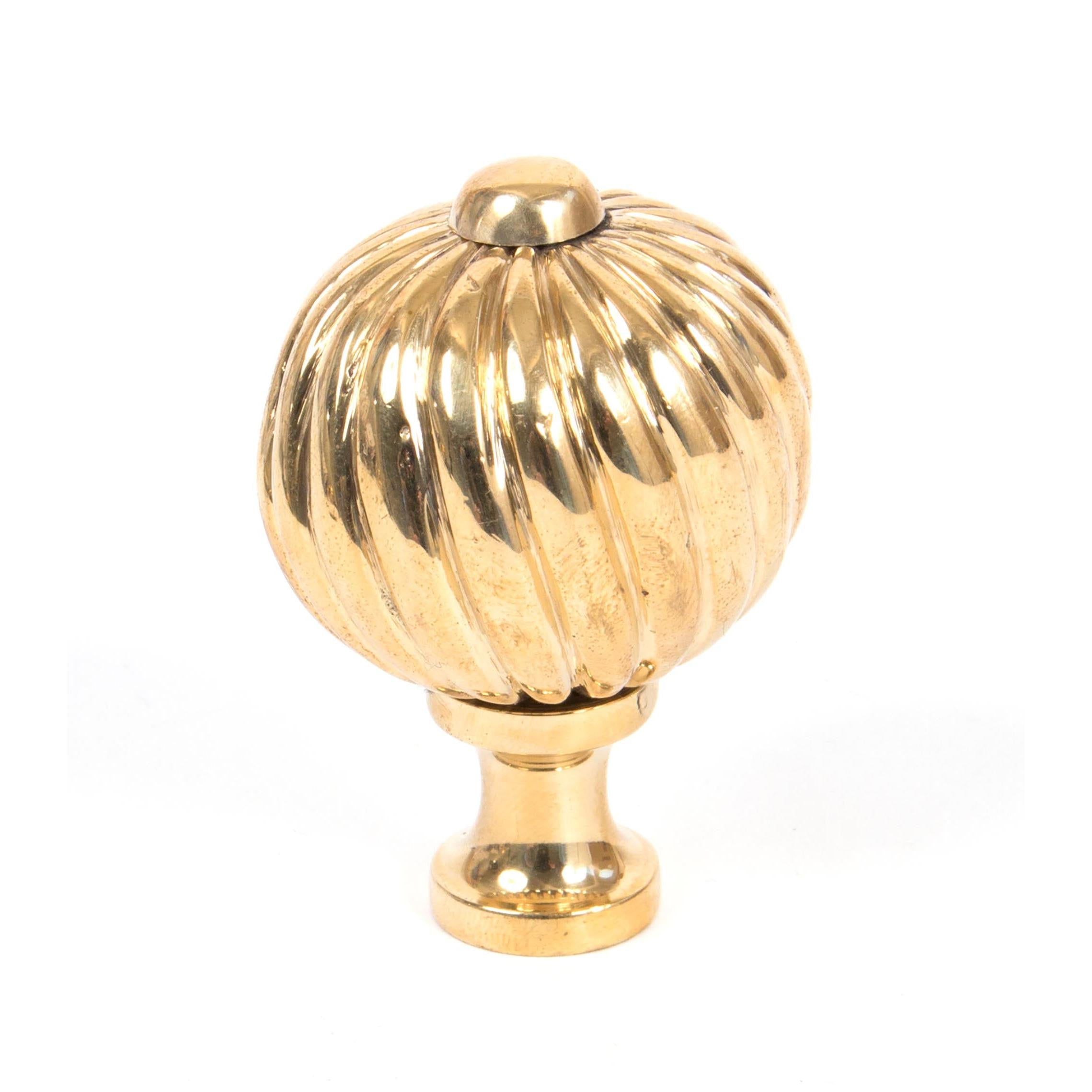Polished Brass Spiral Cabinet Knob - Medium | From The Anvil - Cabinet Knobs - From The Anvil - Yester Home