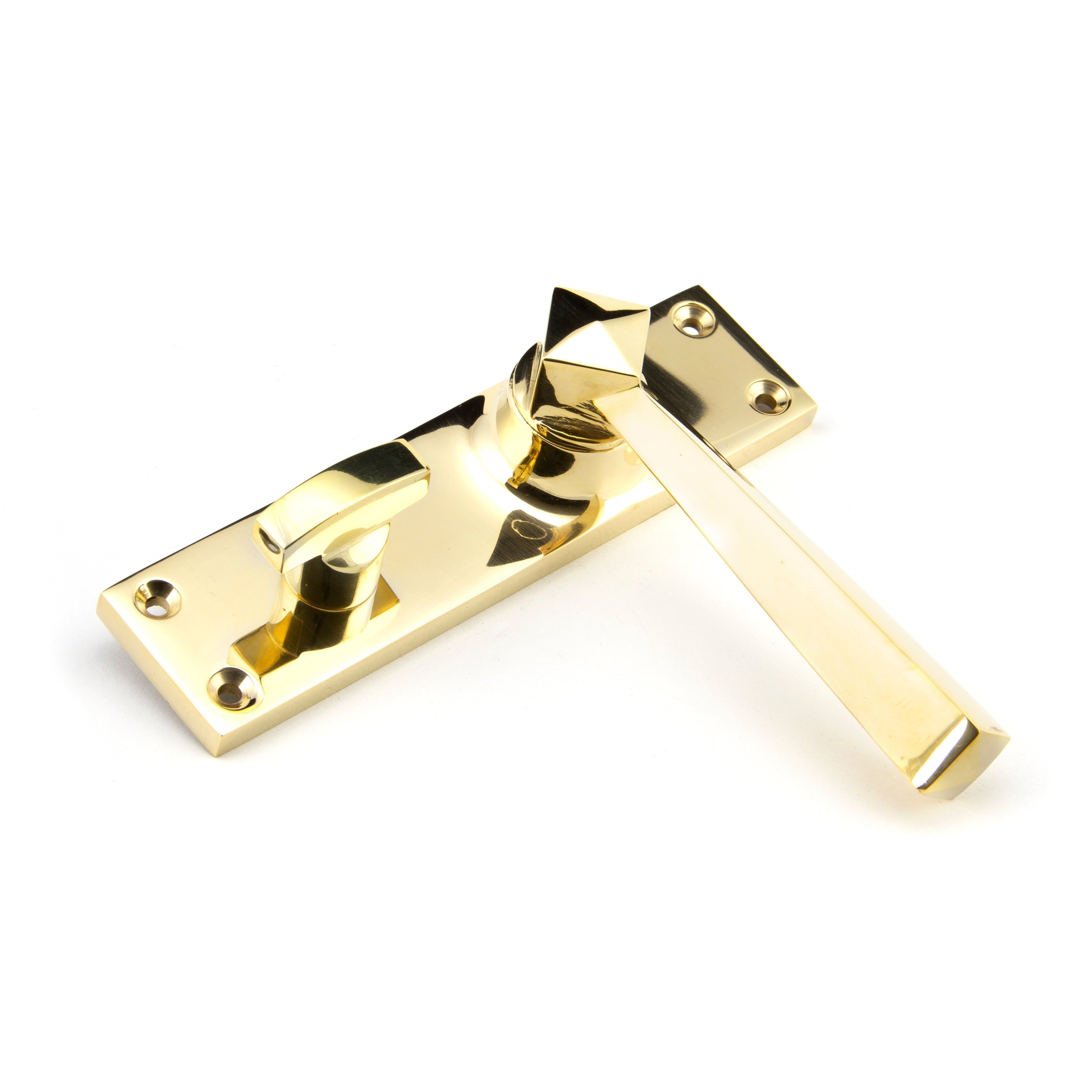 Polished Brass Straight Lever Bathroom Set | From The Anvil-Lever Bathroom-Yester Home