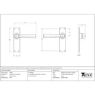Polished Brass Straight Lever Latch Set | From The Anvil-Lever Latch-Yester Home