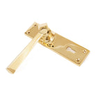 Polished Brass Straight Lever Lock Set | From The Anvil-Lever Lock-Yester Home