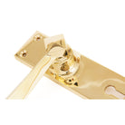 Polished Brass Straight Lever Lock Set | From The Anvil-Lever Lock-Yester Home