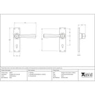 Polished Brass Straight Lever Lock Set | From The Anvil-Lever Lock-Yester Home