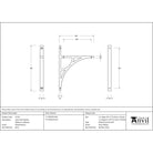 Polished Brass Tyne Shelf Bracket (260mm x 200mm) | From The Anvil - Shelf Brackets - From The Anvil - Yester Home