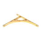 Polished Brass Tyne Shelf Bracket (314mm x 250mm) | From The Anvil-Shelf Brackets-Yester Home
