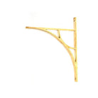 Polished Brass Tyne Shelf Bracket (314mm x 250mm) | From The Anvil-Shelf Brackets-Yester Home