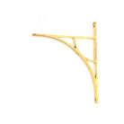 Polished Brass Tyne Shelf Bracket (314mm x 250mm) | From The Anvil-Shelf Brackets-Yester Home