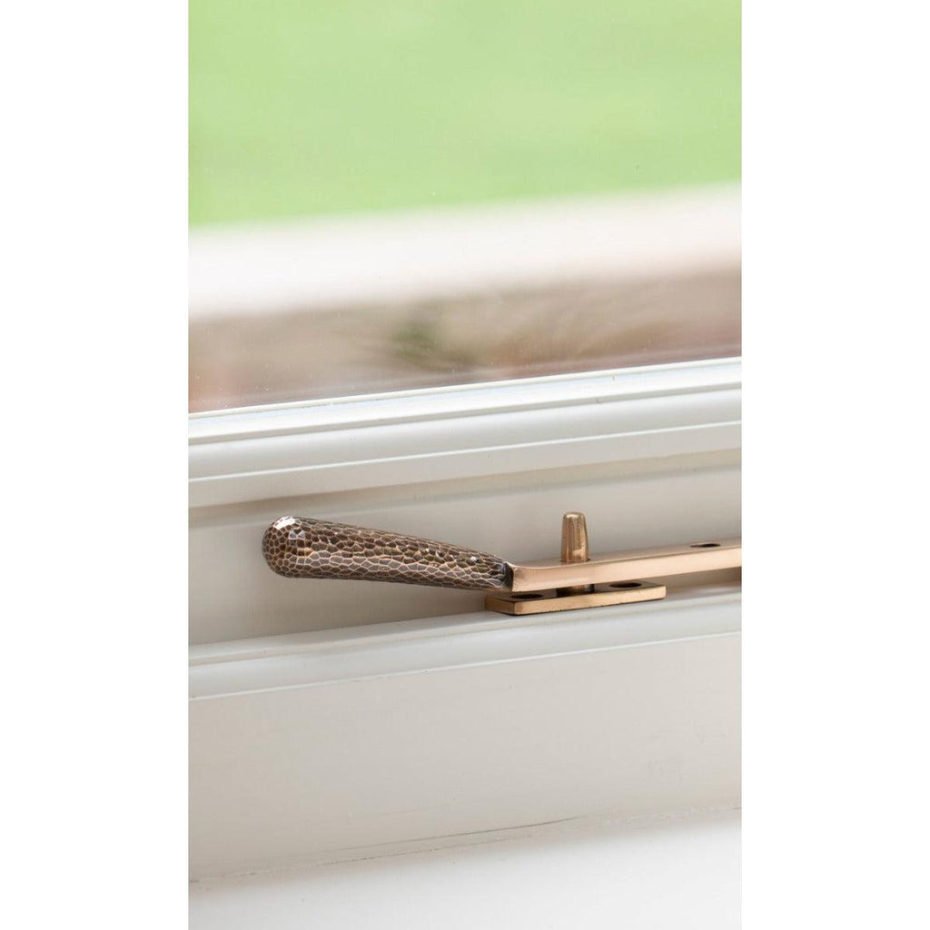 Polished Bronze 10" Hammered Newbury Stay | From The Anvil-Stays-Yester Home