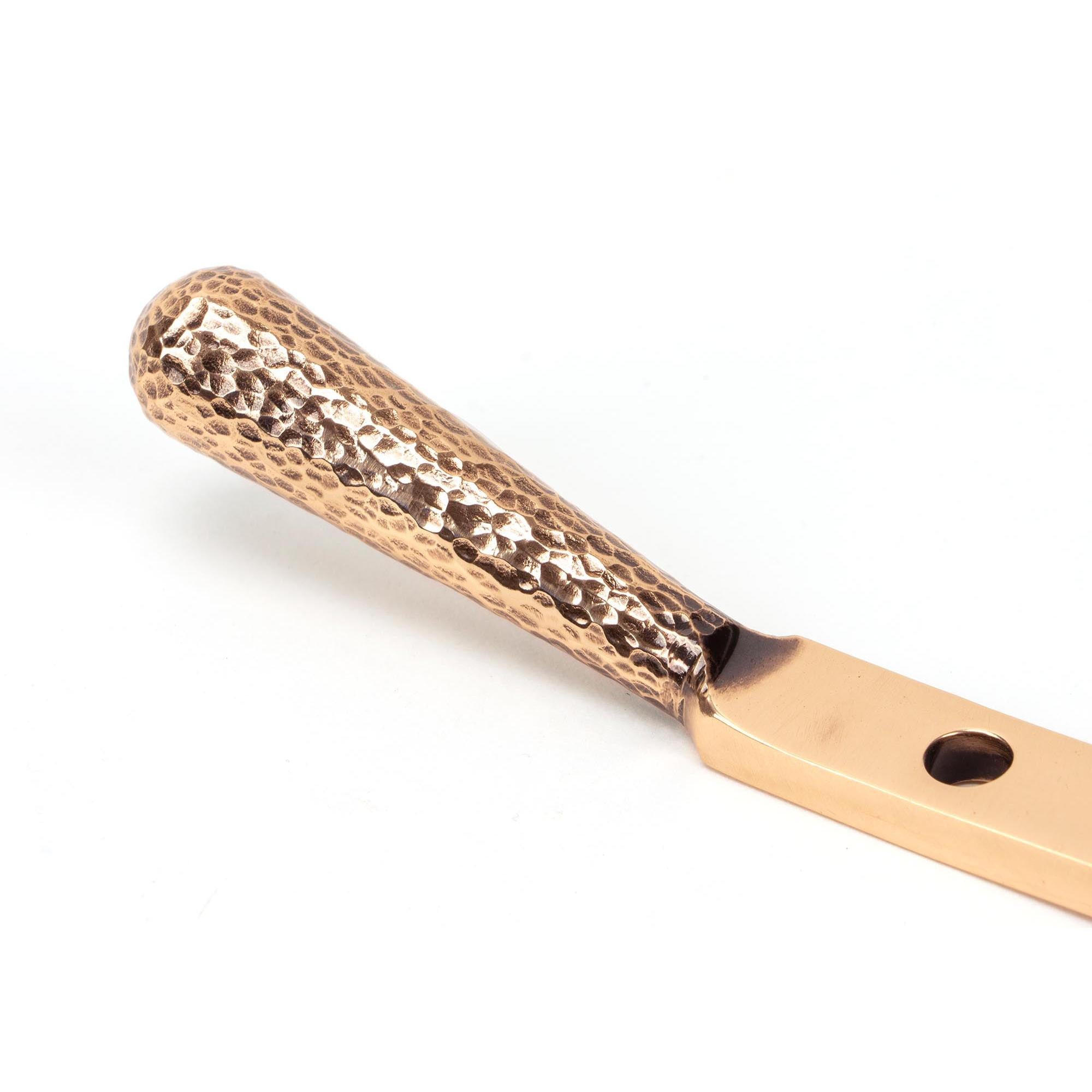 Polished Bronze 10" Hammered Newbury Stay | From The Anvil - Stays - From The Anvil - Yester Home