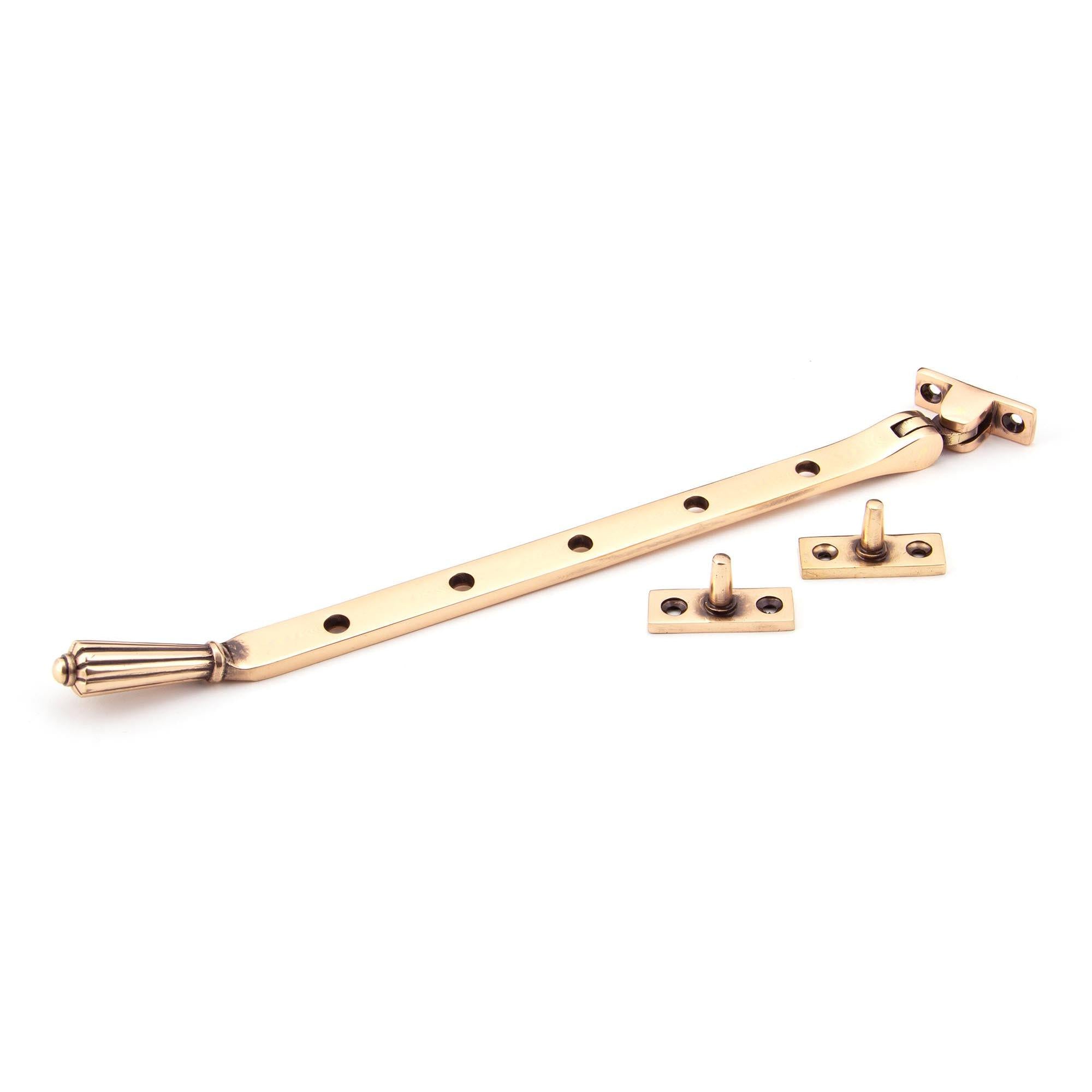 Polished Bronze 12" Hinton Stay | From The Anvil - Stays - From The Anvil - Yester Home
