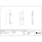Polished Bronze ½" Rebate Kit for Dead Lock - Deadlocks & Deadbolts - From The Anvil - Yester Home