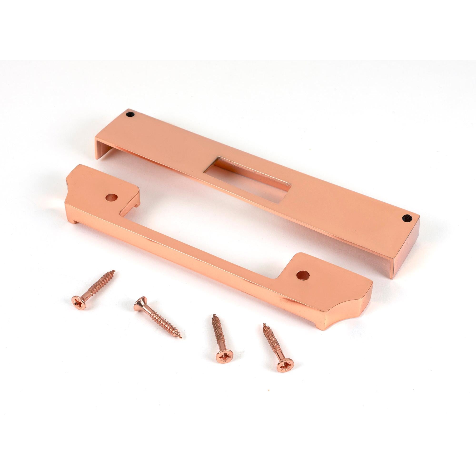 Polished Bronze ½" Rebate Kit for Euro Dead Lock - Deadlocks & Deadbolts - From The Anvil - Yester Home