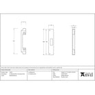 Polished Bronze ½" Rebate Kit for Euro Dead Lock - Deadlocks & Deadbolts - From The Anvil - Yester Home