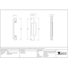 Polished Bronze ½" Rebate Kit for Euro Sash Lock - Euro Locks - From The Anvil - Yester Home