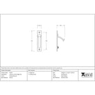 Polished Bronze 125mm x 25mm Edge Pull | From The Anvil-Cabinet Pulls-Yester Home