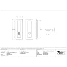 Polished Bronze 175mm Plain Rectangular Pull - Privacy Set | From The Anvil-Cabinet Pulls-Yester Home