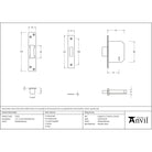 Polished Bronze 2½" 5 Lever BS Dead Lock - Deadlocks & Deadbolts - From The Anvil - Yester Home