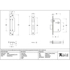 Polished Bronze 2½" 5 Lever BS Sash Lock KA - Sash Locks - From The Anvil - Yester Home