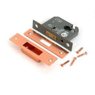 Polished Bronze 2½" Euro Profile Dead Lock - Deadlocks & Deadbolts - From The Anvil - Yester Home