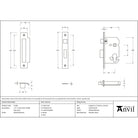 Polished Bronze 2½" Euro Profile Sash Lock - Euro Locks - From The Anvil - Yester Home