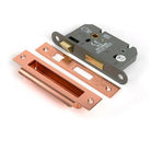 Polished Bronze 2½" Heavy Duty Bathroom Mortice Lock - Bathroom Locks - From The Anvil - Yester Home