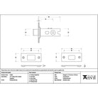 Polished Bronze 2½" Heavy Duty Tubular Deadbolt - Deadlocks & Deadbolts - From The Anvil - Yester Home