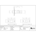 Polished Bronze 2½" Heavy Duty Tubular Deadbolt - Deadlocks & Deadbolts - From The Anvil - Yester Home