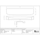 Polished Bronze 200mm Moore Edge Pull | From The Anvil - Edge Pulls - From The Anvil - Yester Home