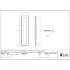 Polished Bronze 250mm Art Deco Rectangular Pull | From The Anvil - Cabinet Pulls - From The Anvil - Yester Home