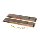 Polished Bronze 250mm Art Deco Rectangular Pull -Privacy Set | From The Anvil-Cabinet Pulls-Yester Home