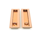 Polished Bronze 250mm Art Deco Rectangular Pull -Privacy Set | From The Anvil - Cabinet Pulls - From The Anvil - Yester Home
