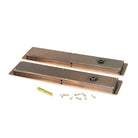 Polished Bronze 250mm Art Deco Rectangular Pull -Privacy Set | From The Anvil - Cabinet Pulls - From The Anvil - Yester Home