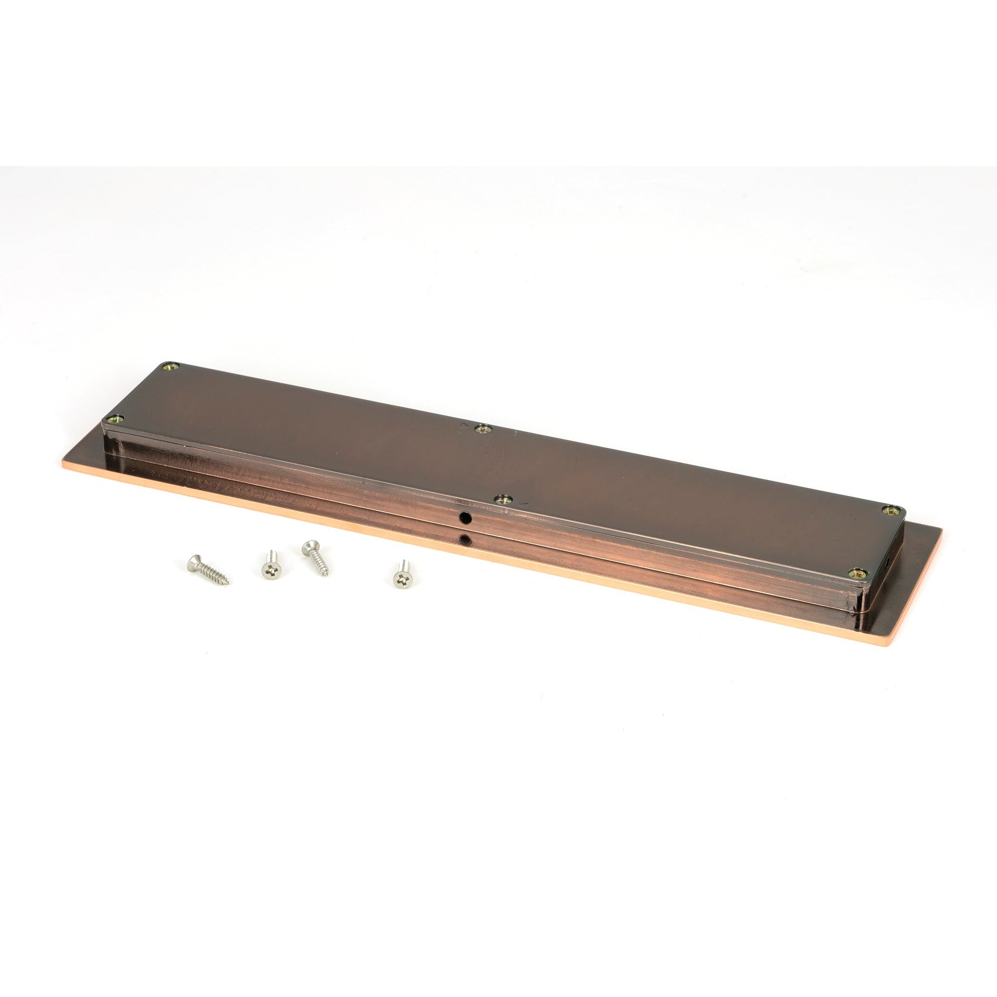 Polished Bronze 250mm Plain Rectangular Pull | From The Anvil-Cabinet Pulls-Yester Home