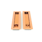 Polished Bronze 250mm Plain Rectangular Pull - Privacy Set | From The Anvil - Cabinet Pulls - From The Anvil - Yester Home