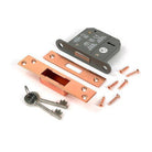 Polished Bronze 3" 5 Lever BS Dead Lock - Deadlocks & Deadbolts - From The Anvil - Yester Home