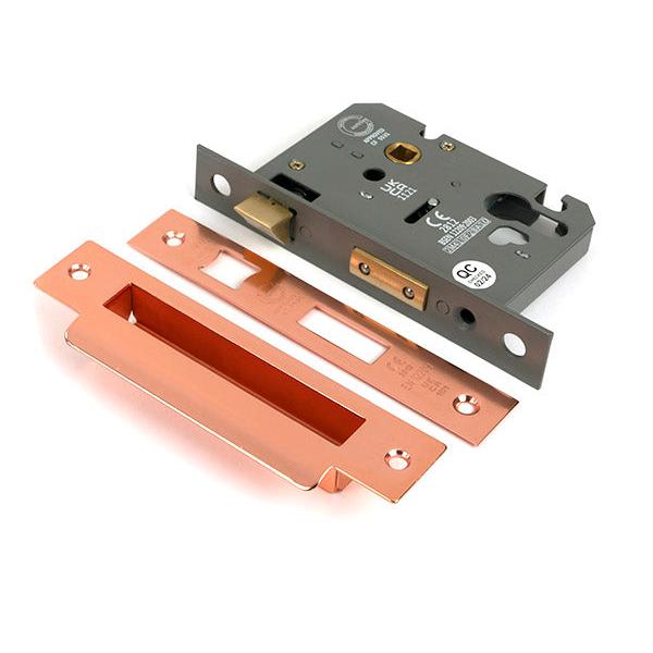 Polished Bronze 3" Euro Profile Sash Lock - Euro Locks - From The Anvil - Yester Home