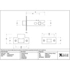 Polished Bronze 3" Heavy Duty Latch - Latches - From The Anvil - Yester Home