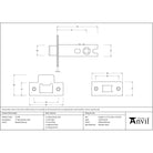 Polished Bronze 3" Heavy Duty Latch - Latches - From The Anvil - Yester Home