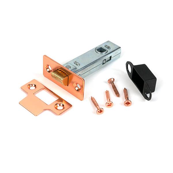Polished Bronze 3" Tubular Mortice Latch - Latches - From The Anvil - Yester Home