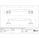 Polished Bronze 300mm Art Deco Pull Handle | From The Anvil - Pull Handles - From The Anvil - Yester Home
