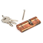 Polished Bronze 35/45 5pin Euro Cylinder KA | From The Anvil-Euro Cylinders-Yester Home