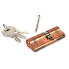 Polished Bronze 35/45 5pin Euro Cylinder KA | From The Anvil - Euro Cylinders - From The Anvil - Yester Home