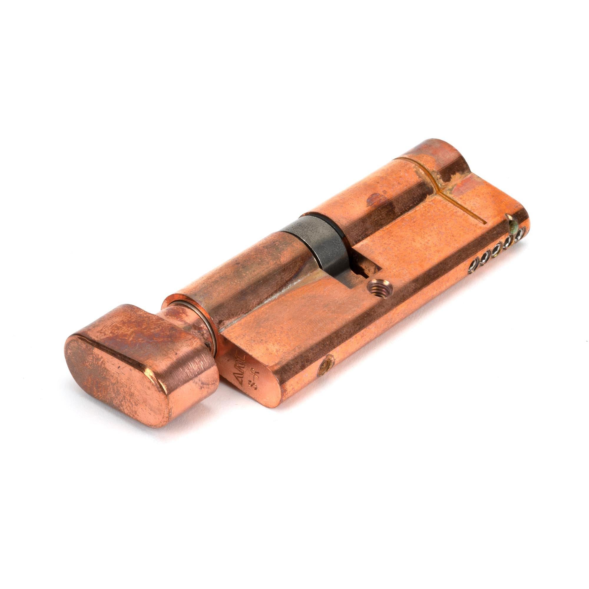 Polished Bronze 35T/45 5pin Euro Cylinder/Thumbturn | From The Anvil - Euro Cylinders - From The Anvil - Yester Home