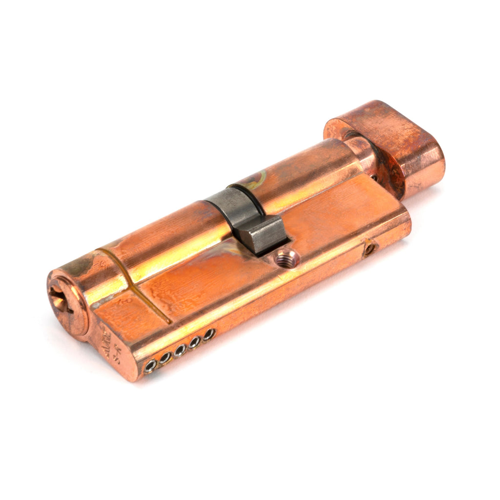 Polished Bronze 35T/45 5pin Euro Cylinder/Thumbturn | From The Anvil-Euro Cylinders-Yester Home